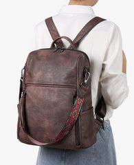 Designer PU Leather Backpack Purse for Women – Fashion Travel Shoulder Bag with Tassel