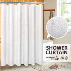 19 Pcs White Bathroom Accessories Sets with Shower Curtain, Specially Designed for Small Spaces
