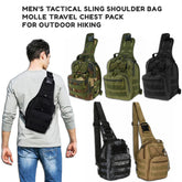 Men's Tactical Sling Shoulder Bag - Molle Travel Chest Pack for Outdoor Hiking