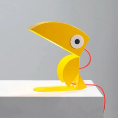 Memphis Cute Parrot Whimsical Desk Lamp – Eclectic Study Light with Full-Spectrum Eye Protection