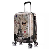 Paris Prints 20-Inch Lightweight Hard-side Carry-On Luggage with 360