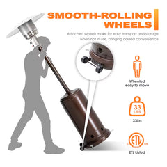 46000 -BTU Brown Iron Floorstanding Liquid Propane Patio Heater