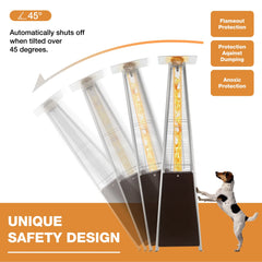 Patio Heater, 48000 BTU Outdoor Pyramid Patio Heater for Outdoor Use, Bronze