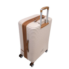 Replicating 27" Hardside Expandable Spinner Luggage Checked Luggage, Cream