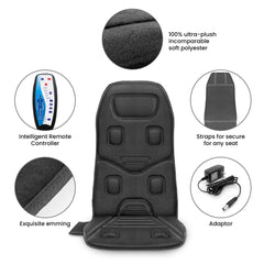 Motors Massage Seat Cushion with 3 Level Heating Pad, Back Massager Chair Pad, Father'S Day Gifts