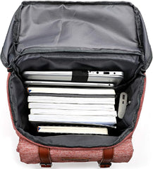 Vintage Backpack for Men Women Laptop Backpack Bookbags College Backpack Pink 16 Inch