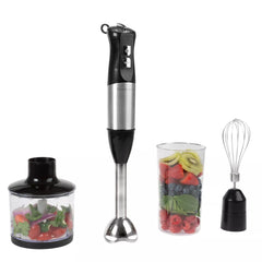 Hastings Home 4-In-1 6-Speed Anti-Splash Immersion Blender with Attachment Set