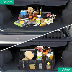 Trunk Cargo Organizer Folding Storage Collapse Bag Bin for Car Truck SUV 40L
