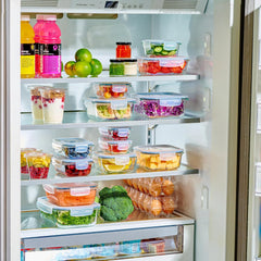 40Pc Set Glass Food Storage Containers & Bowls with Airtight Lids - Leakproof Bpa-Free Meal Prep Airtight Stackable Lunch Boxes, Kitchen Pantry & Storage Organizers - Microwave Freezer Dishwasher Safe