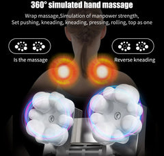 Deep Tissue Kneading Pillow Back, Neck, and Shoulder Massager with Heat