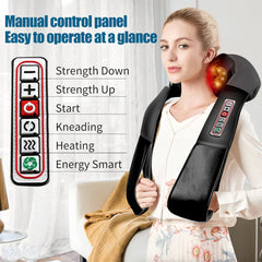Deep Tissue Kneading Pillow Back, Neck, and Shoulder Massager with Heat