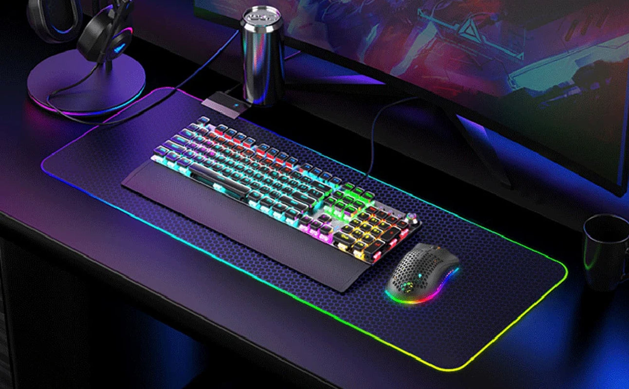 Ultralight Rechargeable Optical Cordless Gaming Mouse, RGB Backlit - 2.4G Wireless, Ergonomic - for PC & Mac