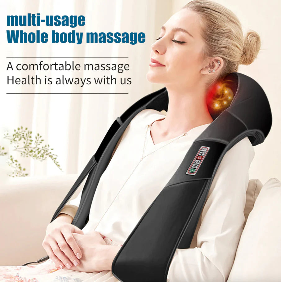 Deep Tissue Kneading Pillow Back, Neck, and Shoulder Massager with Heat