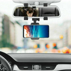 360-Degree Rotating Universal Car Rearview Mirror Mount for GPS and Cell Phones