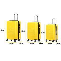 Cats Hard-shell Spinner Luggage Set, Yellow, 3 Pcs.