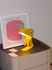 Memphis Cute Parrot Whimsical Desk Lamp – Eclectic Study Light with Full-Spectrum Eye Protection