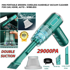 Mini Portable 29000PA Cordless Handheld Vacuum Cleaner for Car, Home, Auto - Wireless