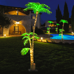 7-Foot Solar-Powered Lighted Palm Tree for Indoor and Outdoor Decoration - Windproof & Waterproof