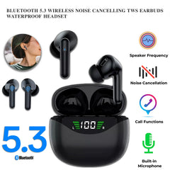 Bluetooth 5.3 Wireless Noise Cancelling TWS Earbuds - Waterproof Headset