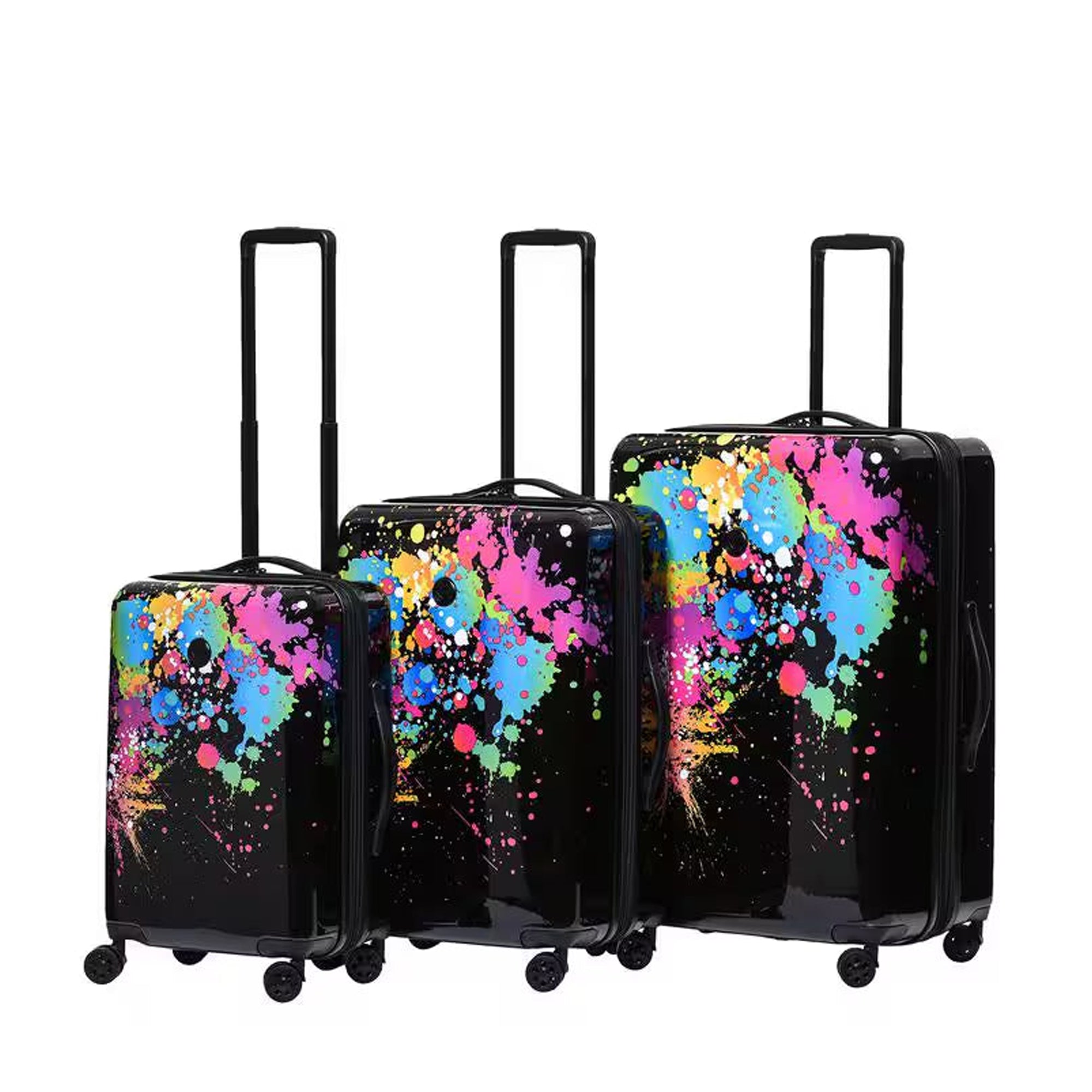 Bursts 3-Piece Hardside Spinner Luggage Set – Lightweight Durable Suitcases with 360° Wheels