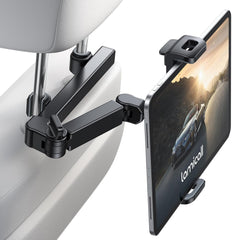 3-in-1 Car Headrest Tablet Holder – Adjustable Backseat Mount for 4.7–11" Devices