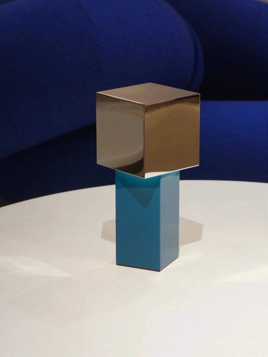 Modern Geometric Memphis Portable Dimmable Lamp - Bauhaus Pivot ATD7 Table Lamp