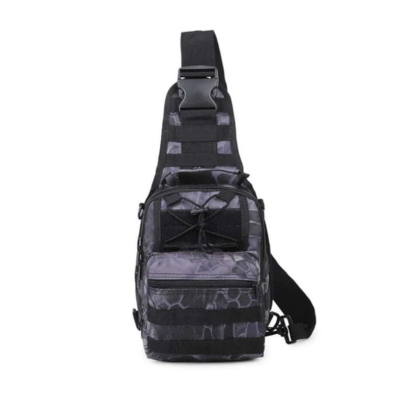 Men's Tactical Sling Shoulder Bag - Molle Travel Chest Pack for Outdoor Hiking