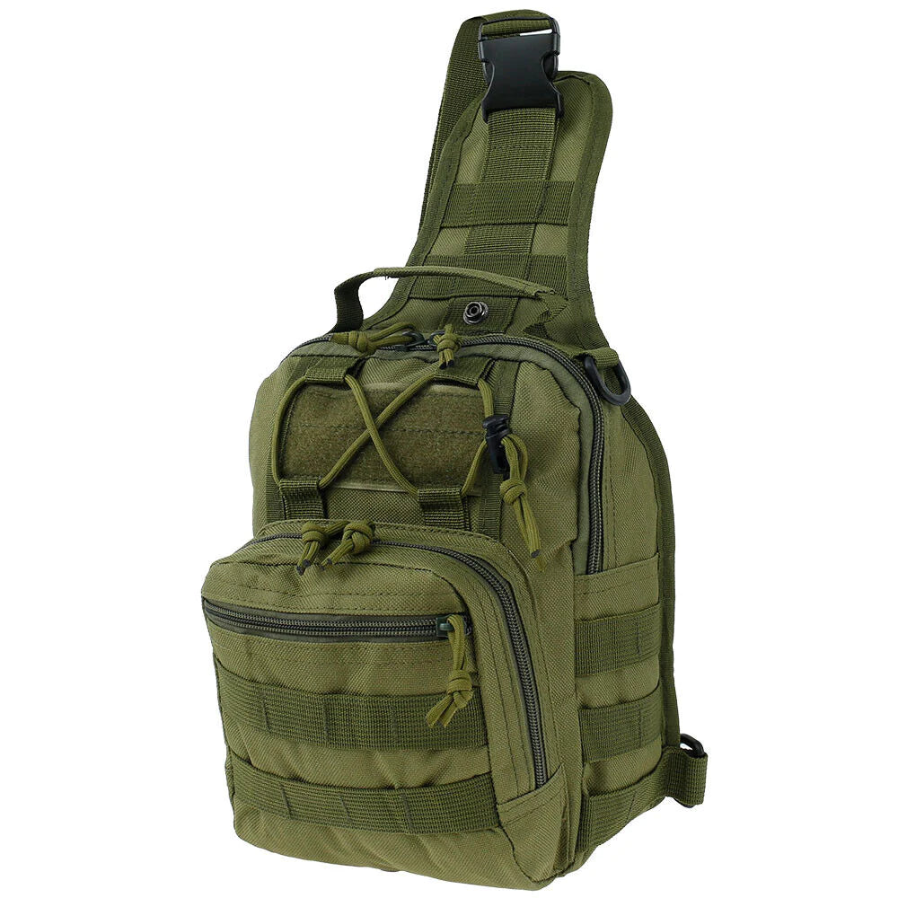 Men's Tactical Sling Shoulder Bag - Molle Travel Chest Pack for Outdoor Hiking