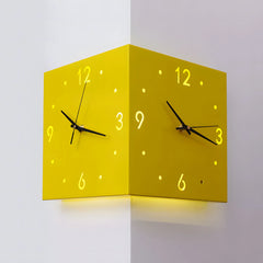 Backlit Corner Clock with Motion Sensor