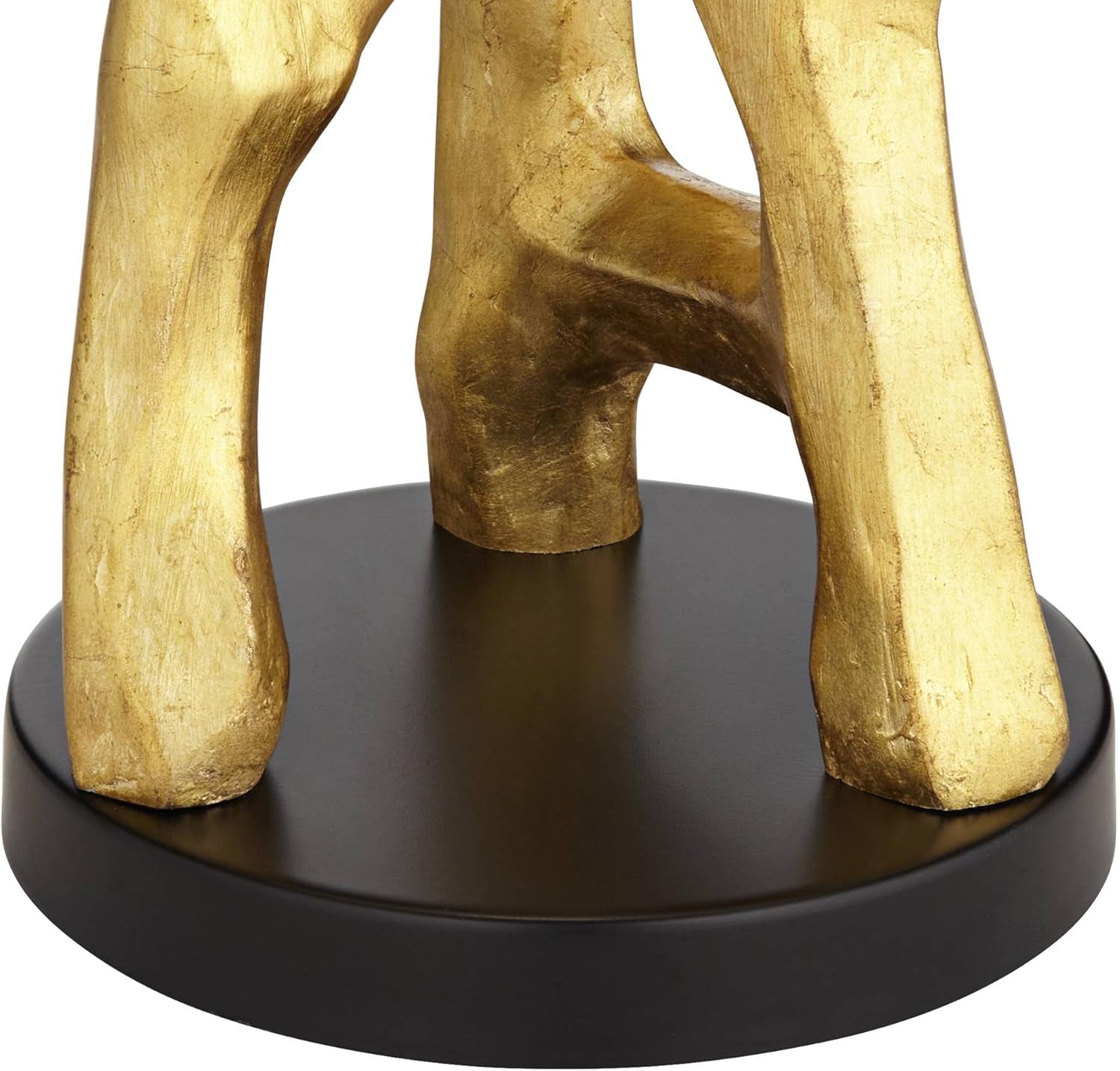 Organic Sculpture 29" Tall Modern Glam Luxury End Table Lamp Gold Finish Single Fabric White Shade Living Room Bedroom Bedside Nightstand House Office Home Reading Kitchen