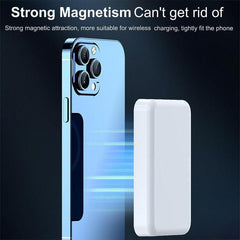 Magsafe 5000Mah Power Bank, Wireless Portable Charger, Fast Charging Magsafe Battery Pack for Iphone 17/16/15/14/13/12/Plus/Pro Max, Compact Device Smartphone Chargeable