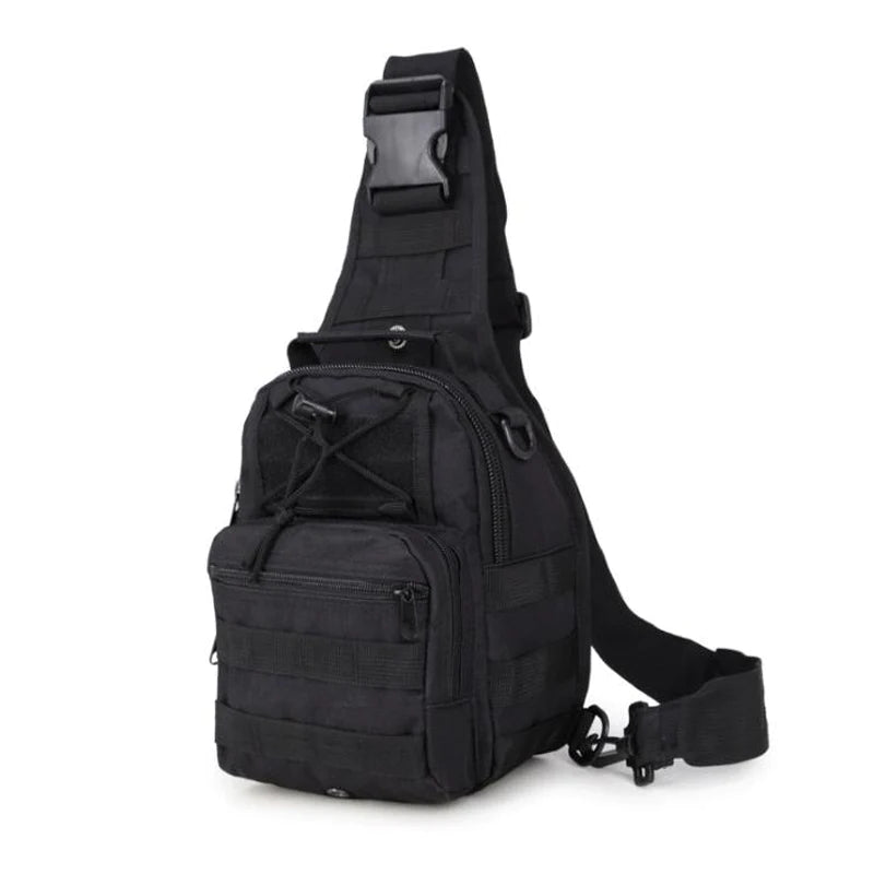 Men's Tactical Sling Shoulder Bag - Molle Travel Chest Pack for Outdoor Hiking