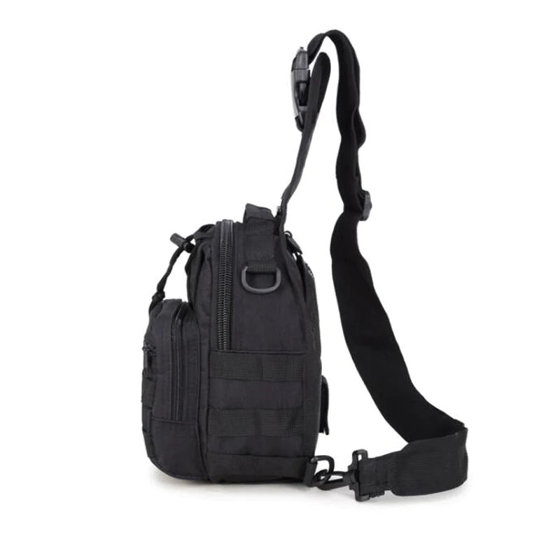 Men's Tactical Sling Shoulder Bag - Molle Travel Chest Pack for Outdoor Hiking