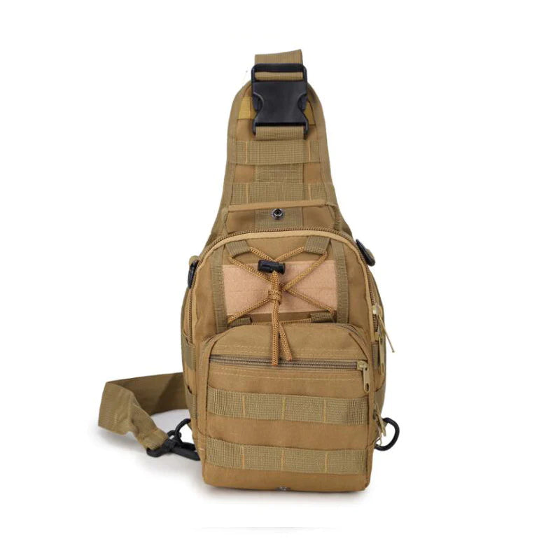 Men's Tactical Sling Shoulder Bag - Molle Travel Chest Pack for Outdoor Hiking