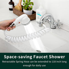 Sink Faucet Sprayer Attachment - Shower Head for Tub Faucet, Dog Bathing Hose Shower Set for Laundry, Bathroom, Kitchen