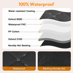 Waterproof Dog Car Seat Cover with Mesh Window - Anti-Scratch, Nonslip Protector for Back Seat - 600D Heavy Duty, Fits Cars, Trucks, SUVs