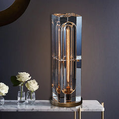 Postmodern Creative Square Crystal Bedside Table Lamp