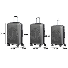 Ocean Hard-shell Spinner Luggage Set, Gray, 3-Piece Set