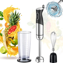 Immersion Hand Blender 500W Electric Hand Mixer Whisk with 2 Mixing Speeds 304 Titanium Steel Blades