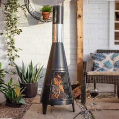 Modern Mesh Chiminea Fireplace