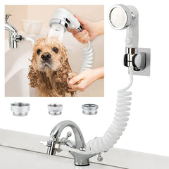 Sink Faucet Sprayer Attachment - Shower Head for Tub Faucet, Dog Bathing Hose Shower Set for Laundry, Bathroom, Kitchen