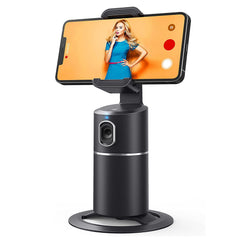 Auto Face Tracking Phone Holder | 360° Rotation | Smart Camera Mount for Live Streaming and Vlogging