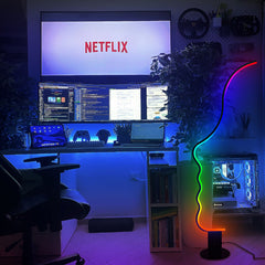Minimalist LED RGB Floor Lamp with Remote Control | Modern Lighting