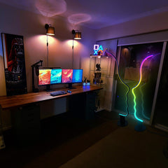 Minimalist LED RGB Floor Lamp with Remote Control | Modern Lighting