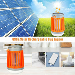 Waterproof Solar-Powered Bug Zapper and Camping Lantern