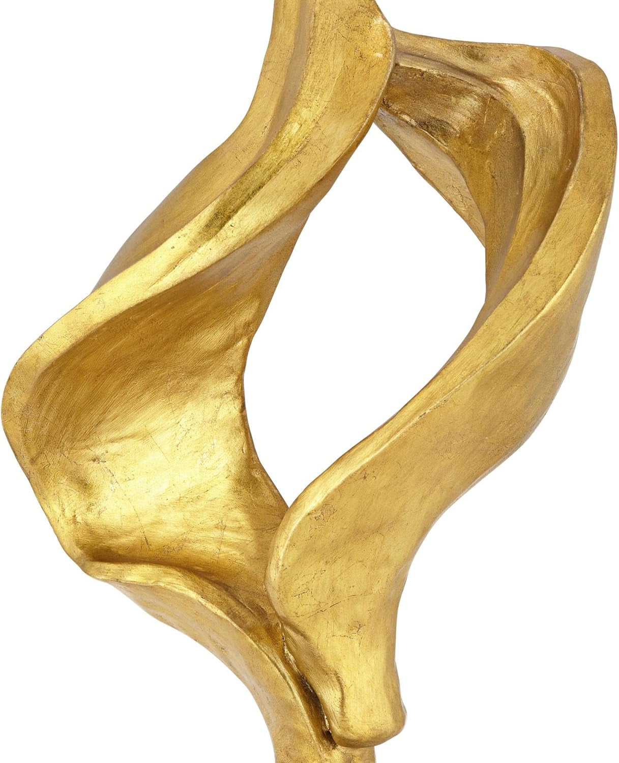 Hera Modern Glam Luxury Table Lamp Decor 31" Tall Sculptural Gold Leaf White Fabric Drum Shade Marble Base for Living Room Bedroom House Bedside Nightstand Home Office Entryway