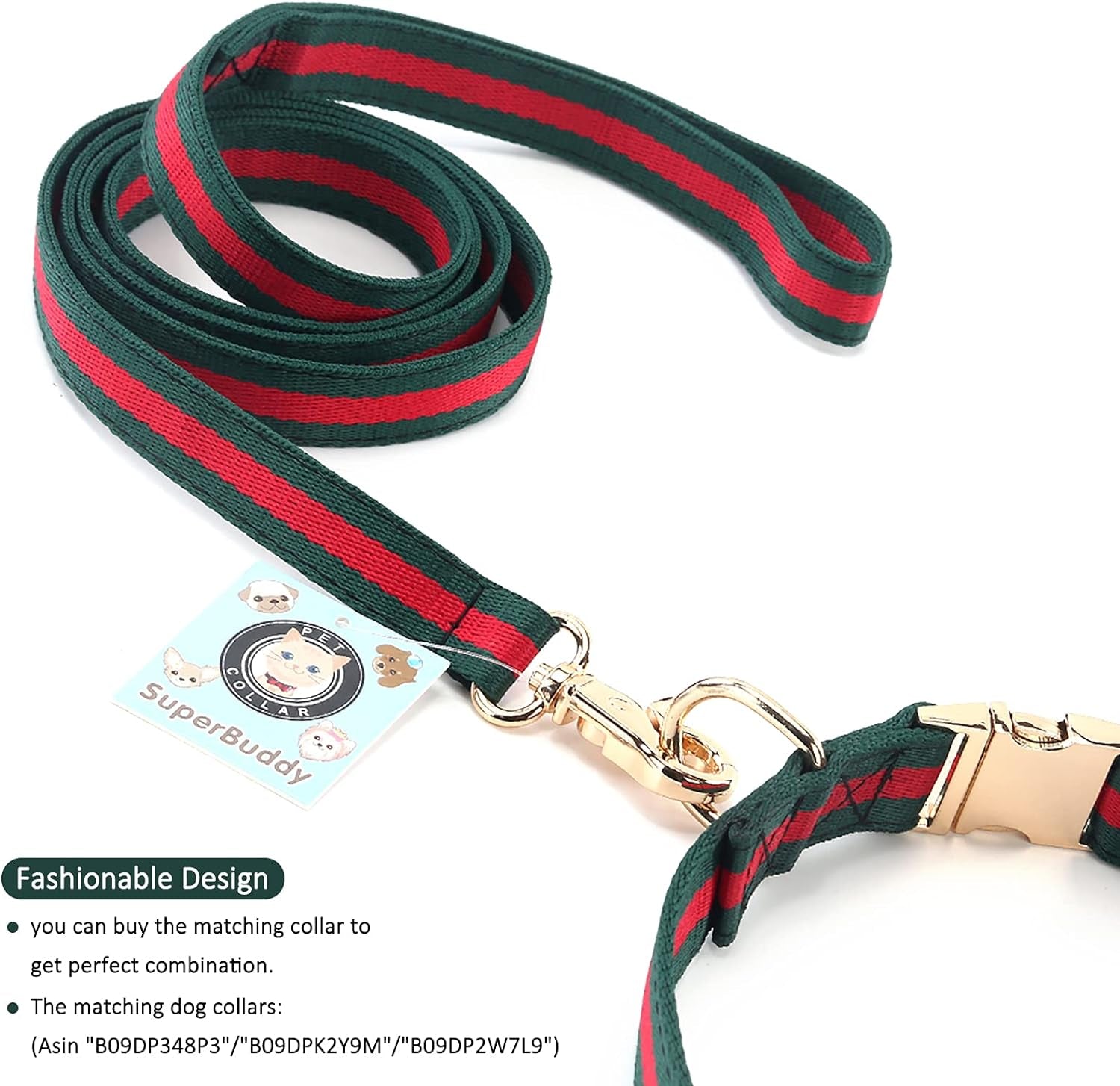 Premium Dog Leash with Luxury Style, Soft Durable Dog Leashes, Walking Training Leash for Small Medium Big Large Dogs