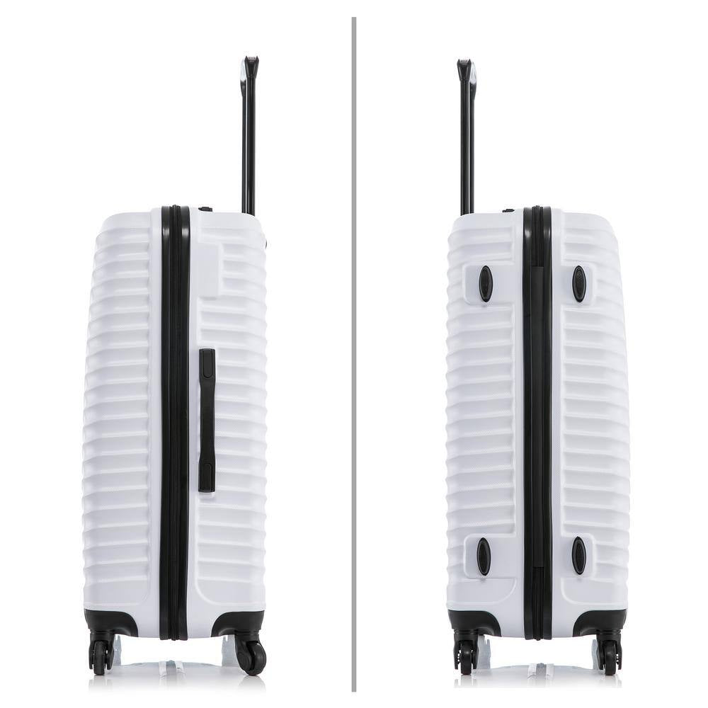 Adly Lightweight Hardside Spinner White 3-Piece Luggage Set 20 In. X 24 In. X 28 In.
