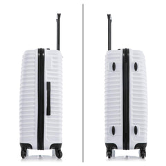 Adly Lightweight Hardside Spinner White 3-Piece Luggage Set 20 In. X 24 In. X 28 In.