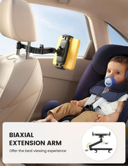 Car Headrest Tablet Holder - [3 in 1 Extension Arm] Adjustable Tablet Car Mount for Back Seat, Gifts Road Trip Essentials for Kids, for 4.7-11" Device like Ipad Pro, Air, Mini, Galaxy, Fire